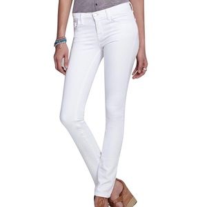 J Brand White Mid-rise Rail Jeans, Size 27
